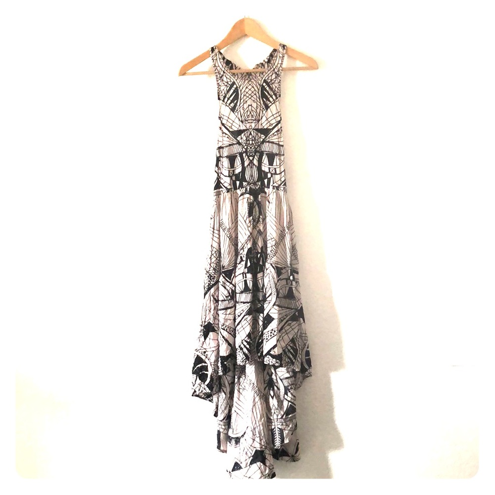 Free People Printed High Low Dress